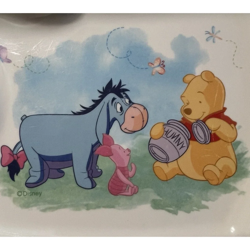 The First Years Disney Winnie the Pooh Melamine Divided Plate Honey Pot Shape